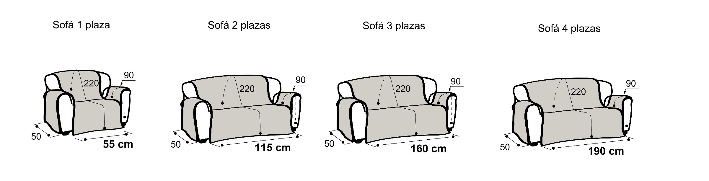 Medids funda sofa Tebas